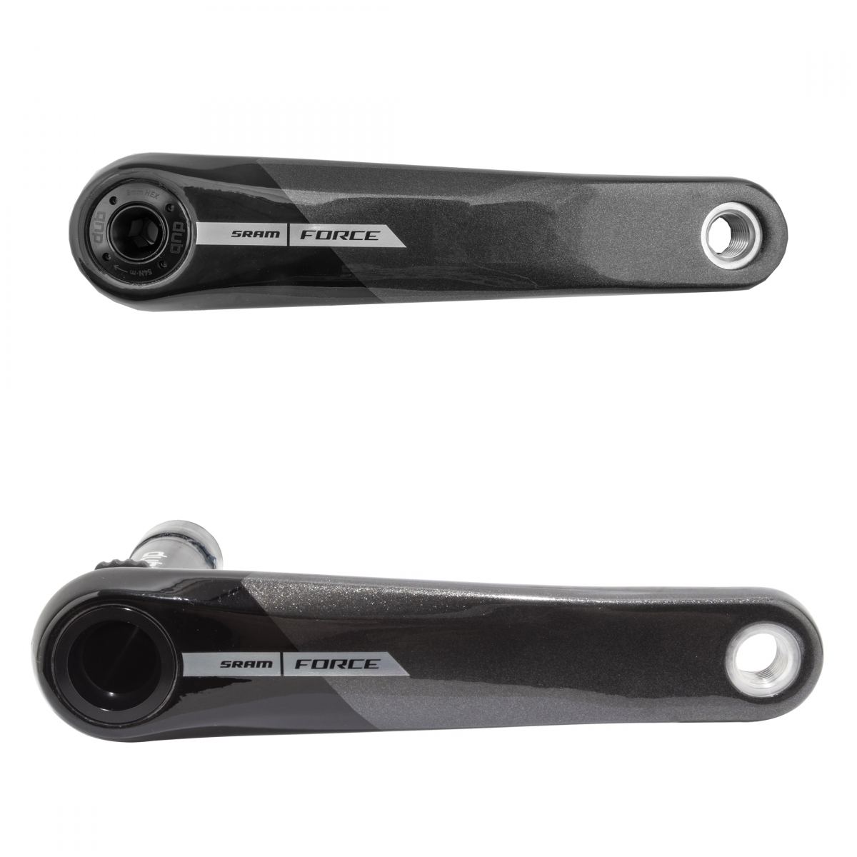 CRANKARM SET SRAM FORCE D2 DUB 8-BOLT 175 IR-BK NO-BB/SPIDER/CHAINRINGS