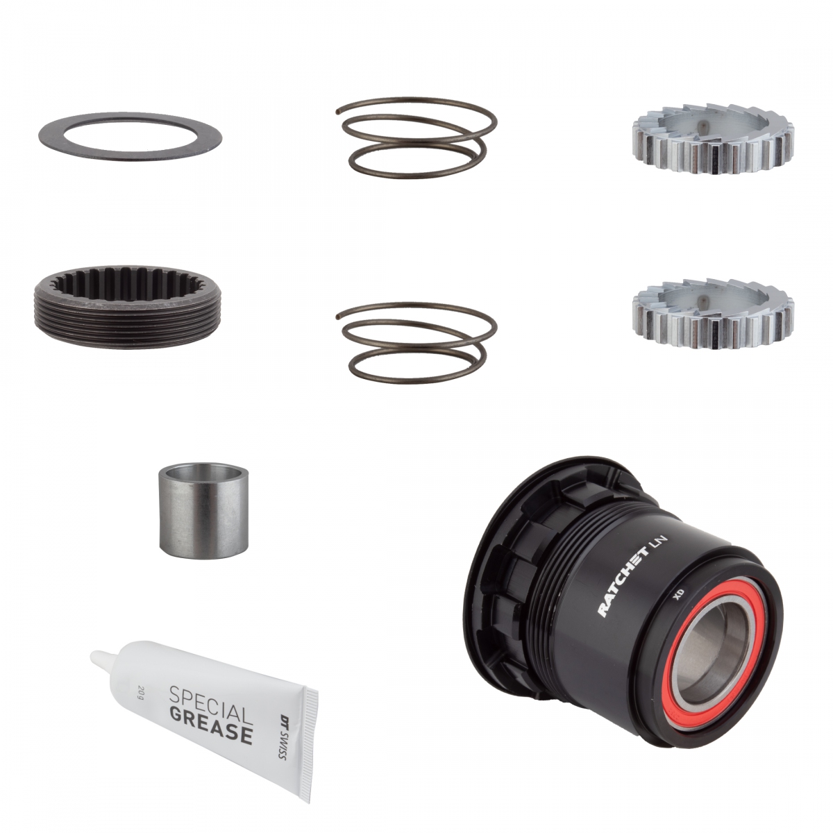 HUB CASS BODY DT RATCHET LN SRAM 12s XD ALY STAR RATCHET 18T CONVERSION KIT (L)